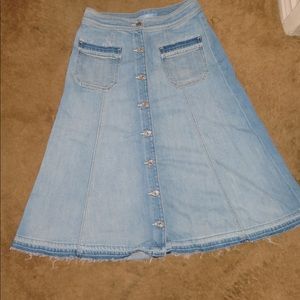 7 For All Man Kind Jean skirt
